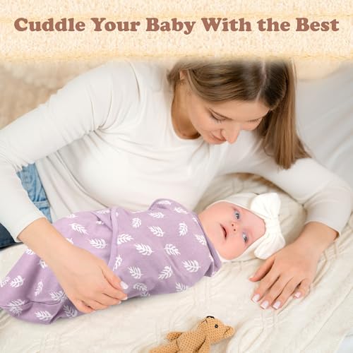 Image of Swaddles for Newborns - 3-Pack Infant Swaddles 0-3 Months - Adjustable Swaddle Sleep Sack - Soft Organic Cotton Baby Wrap for Safe & Cozy Sleep