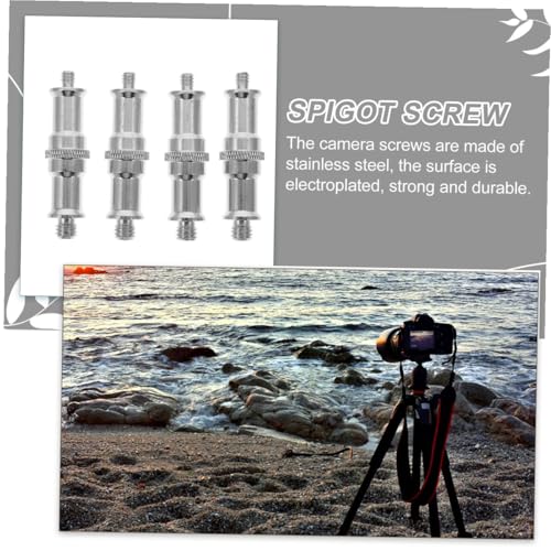 Image of 4Pcs Threaded Screw Adapter 1 /4 to 3 /8 Stainless Steel for Camera