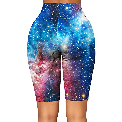 Color Cosplayer Biker Shorts Women High Waist Print 8 Inch Yoga Workout Athletic Running Compression Exercise Gym Shorts thumb #2