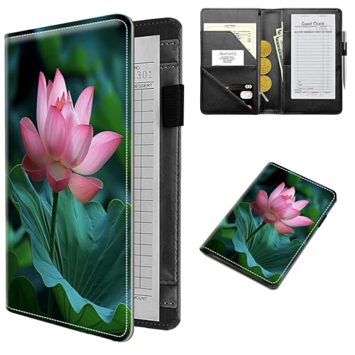 RWUTYTIUL Kellnerbuch Lotusblatt Design