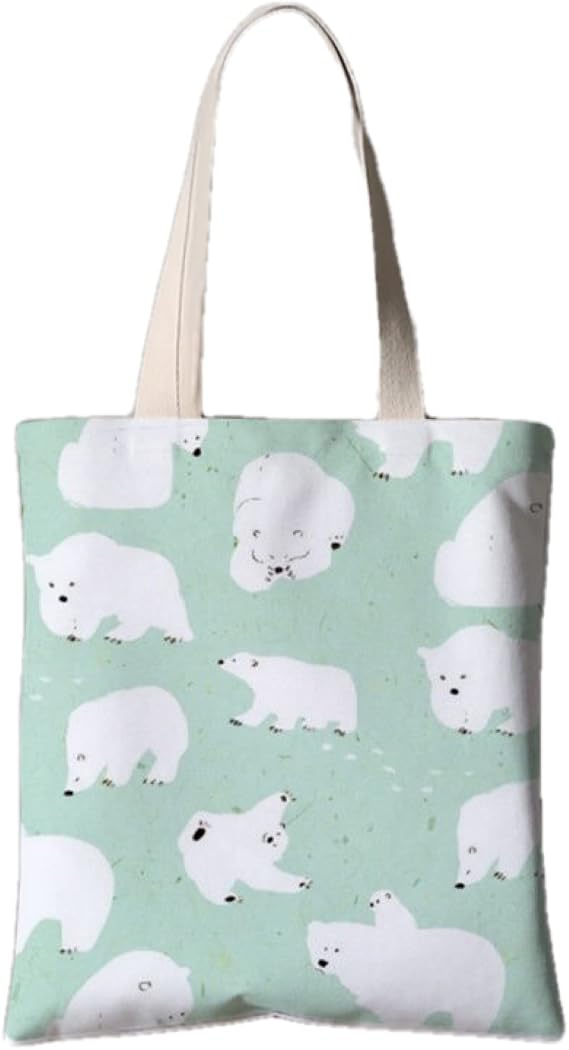 Amazon キャンバスシシアンのイラスト大容量 肩掛けバッグ 通学 出掛けバッグ フ トートバッグ