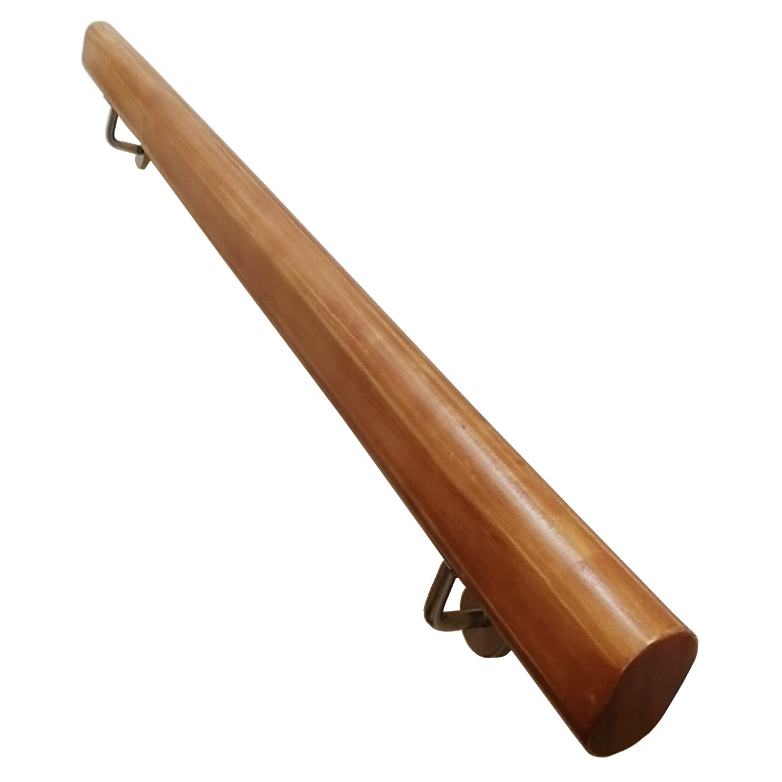 Rampe d'escalier murale en bois style rustique avec supports de fixation pour loft