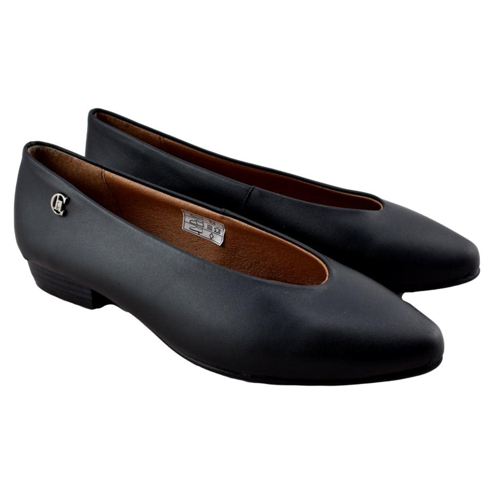 CHAMBY - Manoletina de Piel con tacón bajo 734451 Cuero