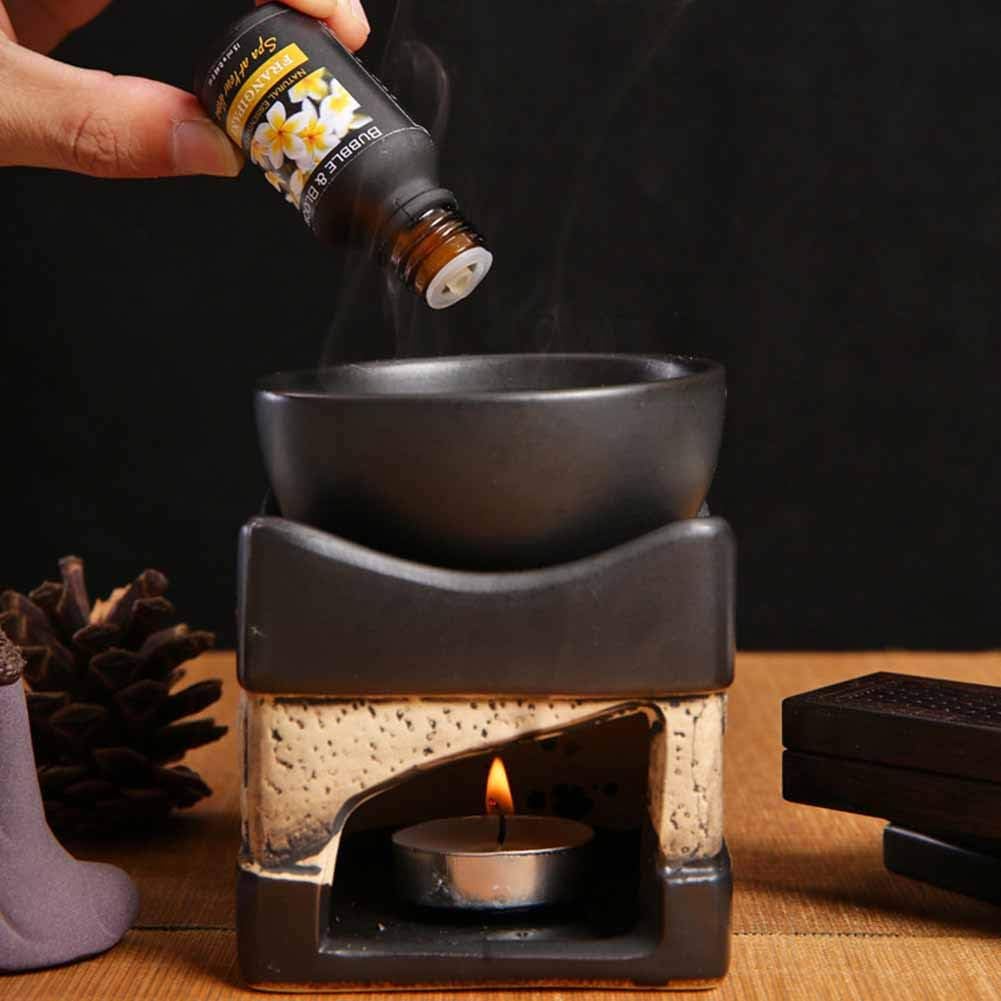 Handmade Elephant Essential Oil Burner Decorative Candle Holder Wax Tart Candle Warmer Aromatherapy Diffuser for Meditation Porch Garden Spa Yoga Living Room Decor