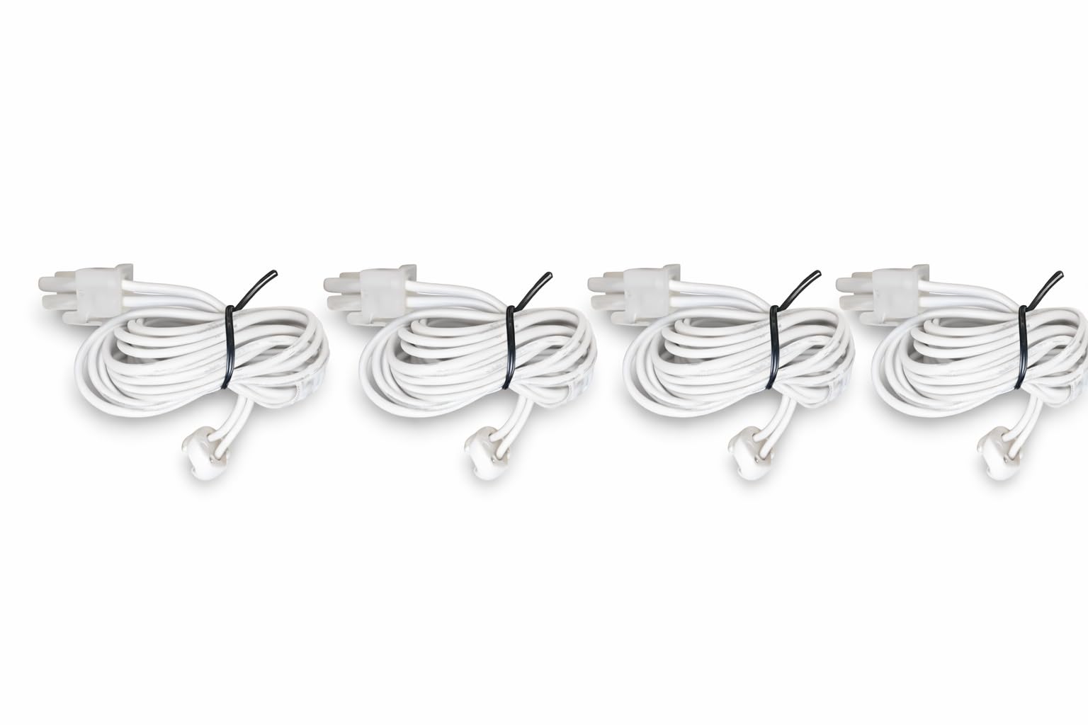 LED Einbaustrahler 4er Set – 12V, 5W, Neutralweiß (4000K) – IP44 Feuchtraum geeignet – inkl. Trafo, 120 cm MR16-auf-AMP-Kabel & Verteiler – für Bad, Küche, Dusche & überdachten Außenbereich – Weiß