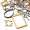100G(5070Piece) Open Back Resin Molds Open Back Pendants Blanks Frame Hollow Bezel Charms for Earrings Necklace Bracelet DIY Crafts Making Supplies #3