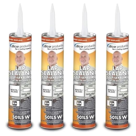 Dicor 501LSW-1 Self-Leveling Lap Sealant, 4 Pack