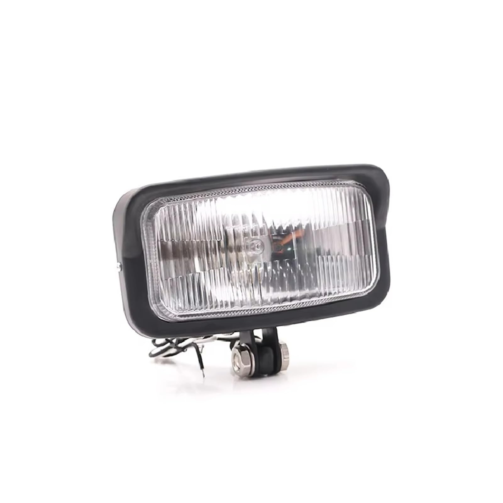 Phare Avant Moto Phare Avant Carré Universel 12 V pour Café pour Racer pour Cruiser pour Chopper Scooter Old School LED Phares Avant