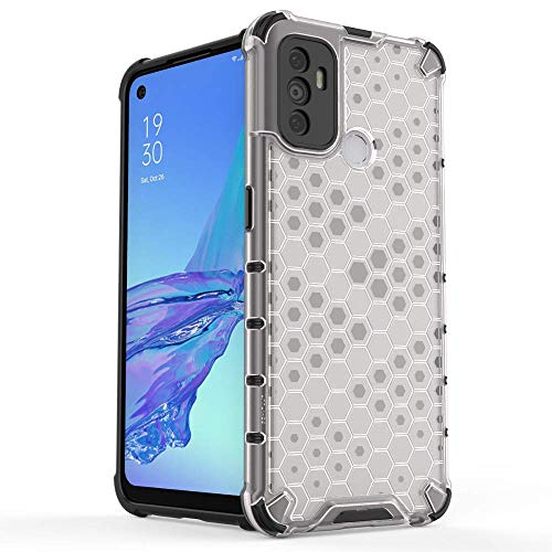 Image of Glasgow | for Oppo A53 Honeycomb Pattern Back Case Cover for Oppo A53 - Transparent