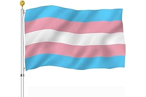 3x5 Ft Rainbow Trans Flag for Outdoor Wall