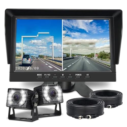 Moniteur DVR AHD 10.1 pouces pour bus et camion avec 2 caméras de recul 1080P
