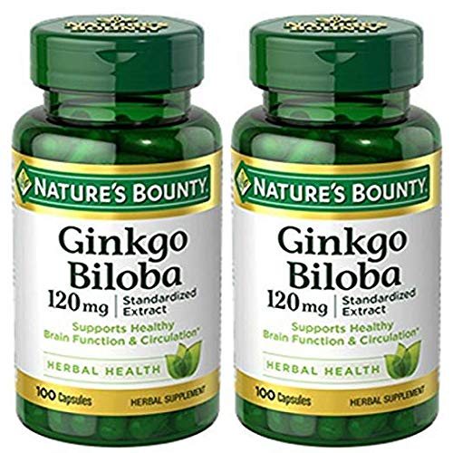 Nature's Bounty Ginkgo Biloba Pills and Herbal Supplement, Supports Brain Function and Mental