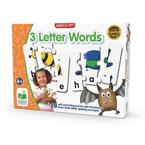 The Learning Journey: Match It! - 3 Letter Words -Spelling Puzzles For Kids Ages 3-5, Learn To Read With Preschool Learning Materials And Learning Games - Award Winning Educational Toys #TOP6