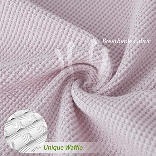 Image of HOMRITAR Baby Blanket for Girls 100% Cotton Waffle Lightweight Breathable Toddler Blanket with Cute Koala Design for Nursery Crib 30 x 30 Inch Purple