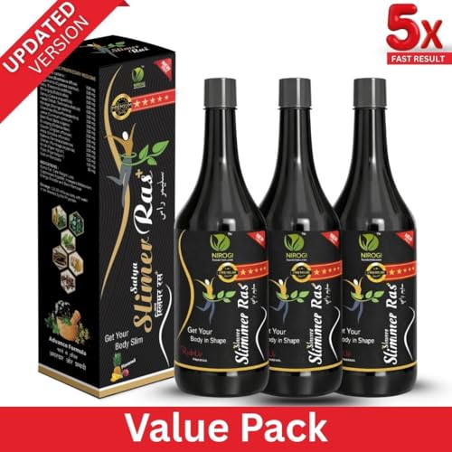 Image of Ayurvedic Weight Loss Syrup for Men and Women - 500ml | Herbal & Natural Tonic for Weight Loss | Supports Metabolism & Helps in Digestion with No Side Effect & Additives Free (Pack of 3)