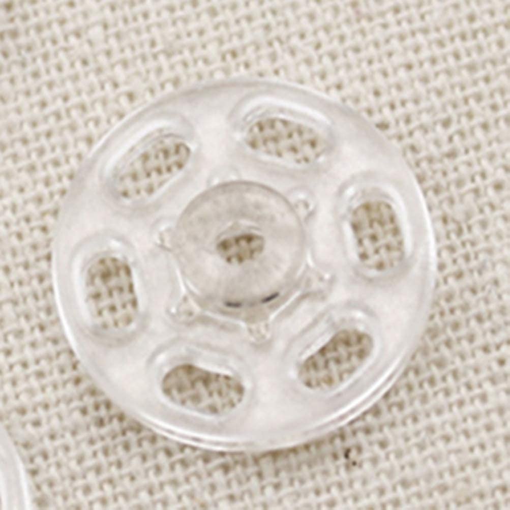Broches de botón a presión SujetadorSuministros de costura, broches for coser, 1000 piezas de sujetadores a presión de plástico Botones de presión invisibles Botones for costura artesanal Blanco 15 mm