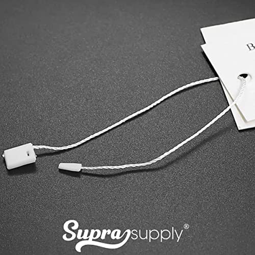 1000 Lacres Autenticidade, Pendura Tag, Corda Para Tag Roupa (Branco)