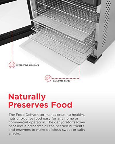 HENDI Dörrautomat, Dehydrator, Dörrgerät, 6 Blechen, für Lebensmittel, Obst- Fleisch- Früchte-, Gemüse-, Fisch… – Bild 3