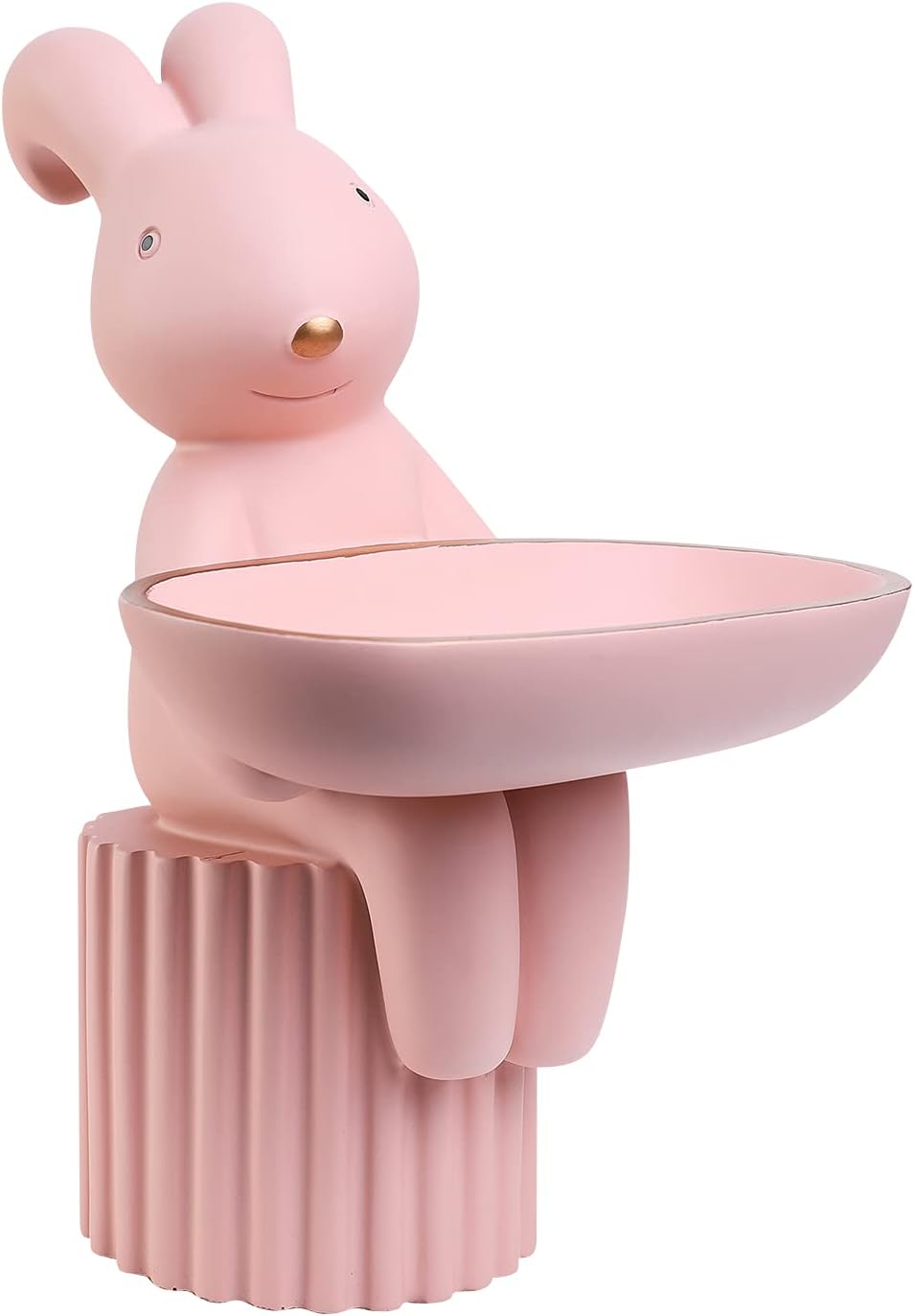 Naturecraf Cute Rabbit Jewelry Dish Rings Tray-Small Decorative Trinket Dish-Home Decor Accent Animals Jewelry Display Organizer Holder-Small Furnishings Rabbit Sculptures