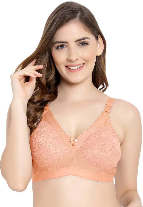 eleg & stilance Women's Full Coverage Non Padded Minimizer Bra Embroidered Seamless Plus Size Everyday Bras-picture-15
