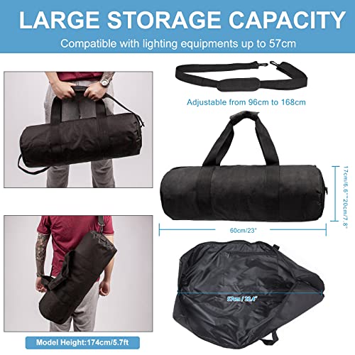 BOLLUMA Tripod Carry Bag 23.6in Foam Padded, 60cm x 20cm, Adjustable Shoulder Strap - Image 3