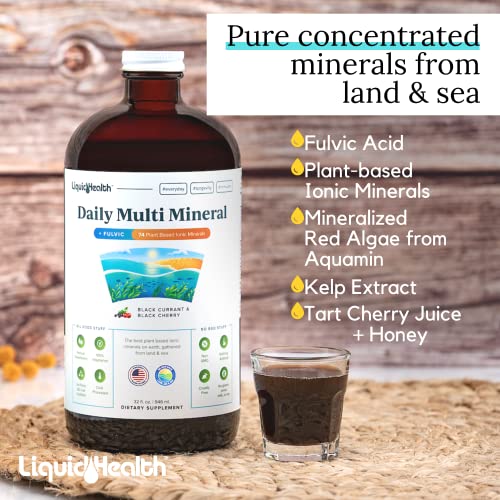 Liquidhealth Calcium With Magnesium Joint Support + Daily Multi Mineral Nutrients Energy Detox Supplement Bundle #TOP2