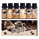 SNOWSEN Coffee Fragrance Oil Set, Premium Essential Oils for Diffusers for Home, Blueberry Muffin, Café Mocha, Hot Chocolate, Coffee and More, Candle Scents for Candle Making, DIY Soaps, Aromatherapy