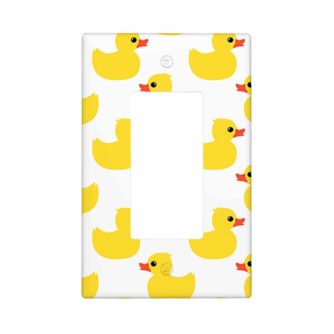 Moslion Duck Toy Single Rocker Wall Switch Plate Cute Animal Shower Ducks Kids 1-Gang Outlet Plug Cover Home Decor For Living Room Bathroom