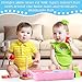 Beeveer 2 Pcs Sensory Bins Sand Tray with Lid, 15in Stackable Leak-Proof Plastic Sensory Tray for Sand & Water Play, Portable Bin, Easy Clean, Indoor Outdoor(Pink, Turquoise)