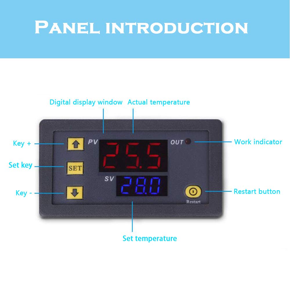 Ligne De Sonde - Mini Régulateur De Température Numérique W3230,, Thermostat Régulateur De