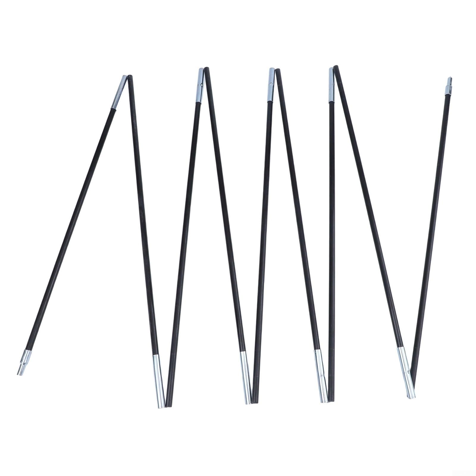 NINMORTH Replacement Fibreglass Tent Pole 3.2-3.9m, High Toughness Repair Rod for 1-4 Person Camping Tents, Black(4.1m)