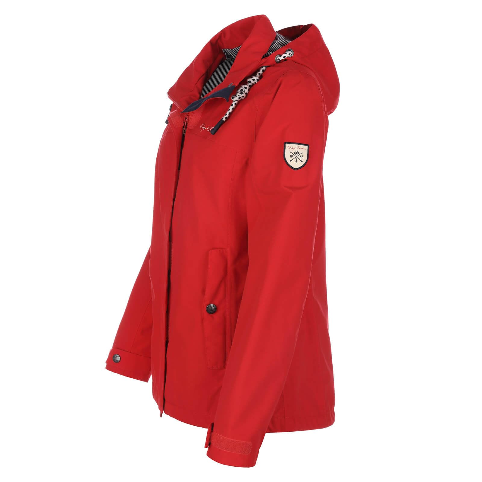 Dry Fashion Damen Funktionsjacke Norderney - Jacke in Grün, Größe 40 | Wind- & wasserdicht, Atmungsaktiv, Verschweißte Nähte, Abgedeckter 2-Wege-Reißverschluss, Verstellbare & abnehmbare Kapuze