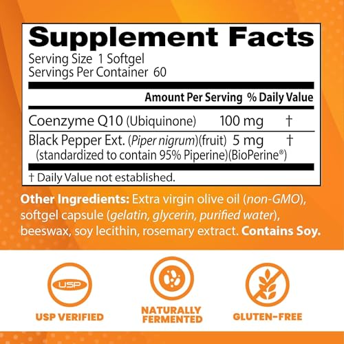 Image of Doctor's Best High Absorption CoQ10 with BioPerine 100 mg 60 Softgels