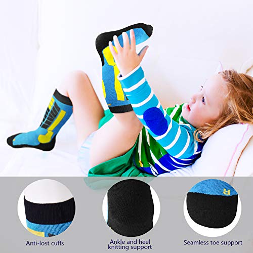Soared Winter Ski Socks Snowboard Snow Warm Knee Over the Calf OTC High Performance 2 Pairs for Kids Womens Mens - Thumbnail 7