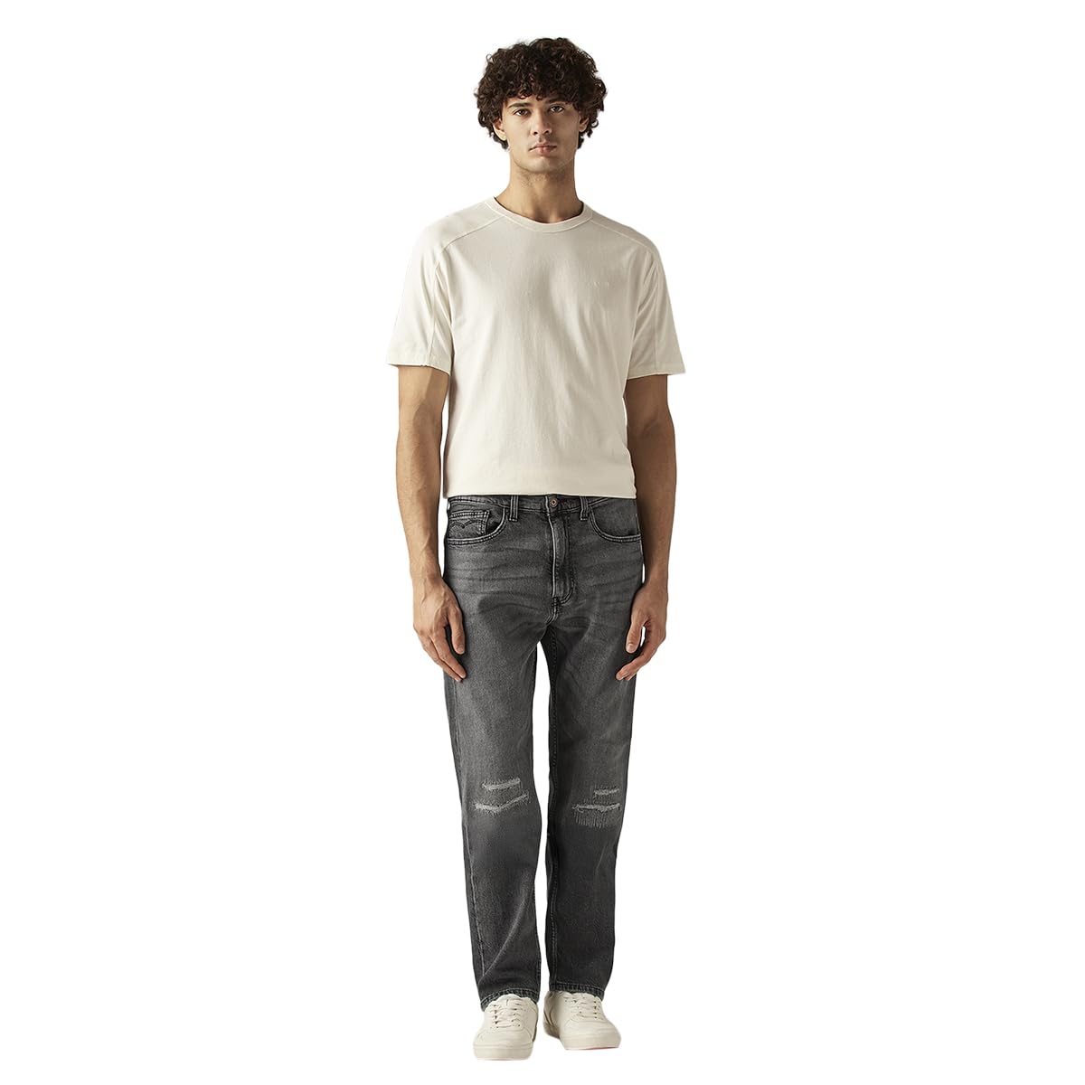 levi's Men's 505 Grey Straight Fit Mid Rise Jeans-picture-42