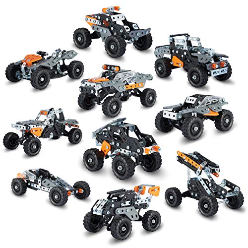 51zV 3mAwgL MECCANO - 4X4 SUV DE Course 10 MODÈLES - 10 Modèles Différents de Véhicules A Construire avec Direction et Suspensions - 225 Pièces Et 2 Outils - Jeu de Construction - Jouet Enfant 8 Ans et +