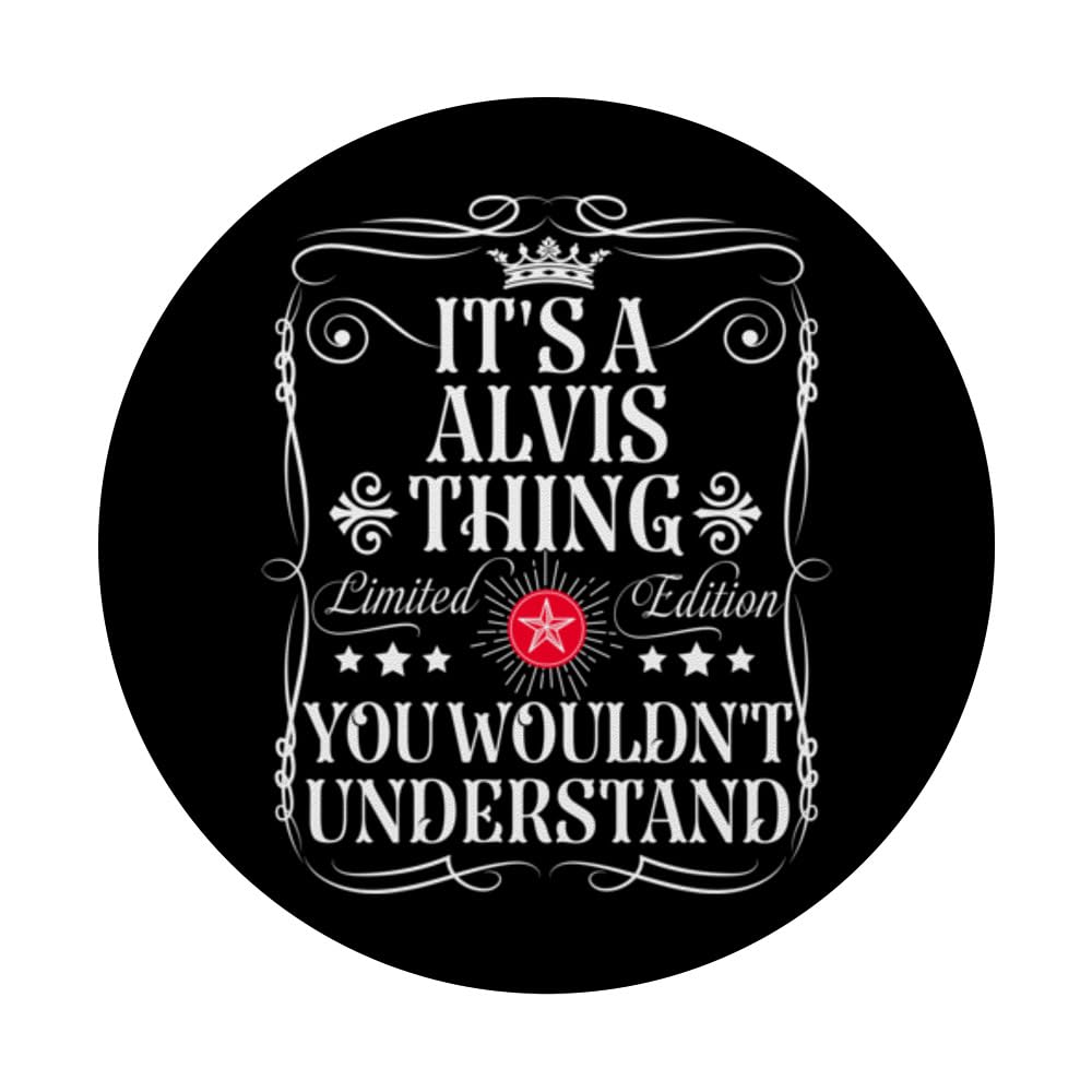 Alvis Name Its A Alvis Thing You Wouldn't Understand PopSockets Swappable PopGrip, Black - Image 3