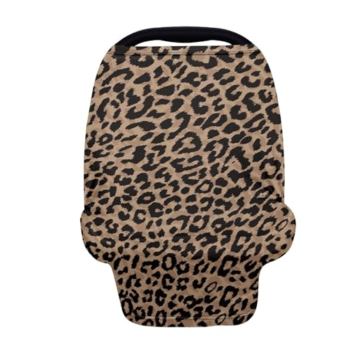 Image of Classical Leopard Wild Cheetah Baby Infinity Nursing Scarf Breastfeeding Cover Ultra Soft Car Seat Covers Great for Shopping Privacy Breastfeeding