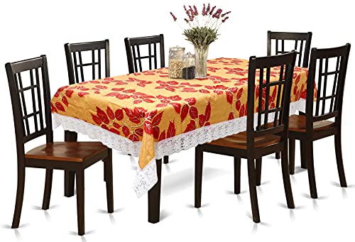 Stylzi Rectangle Tablecloth Washable Wipeable 100% Waterproof Oil Proof Vinyl Tablecloth for Indoor Outdoor Picnic Use 8 Seater