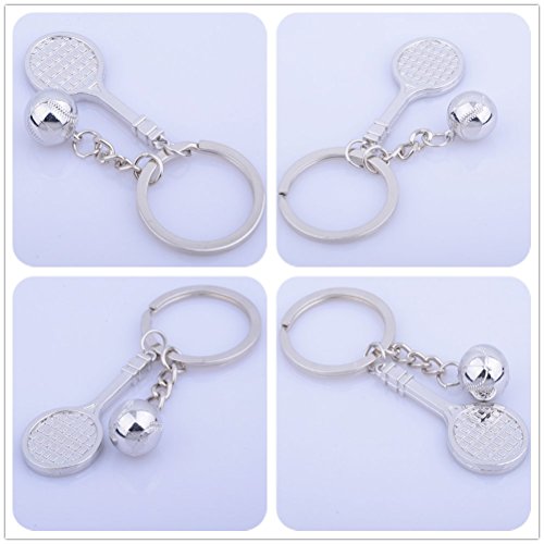 Buying Guide Cafurty Tennis Keychain, 3D Tennis Ball Racket Keychain