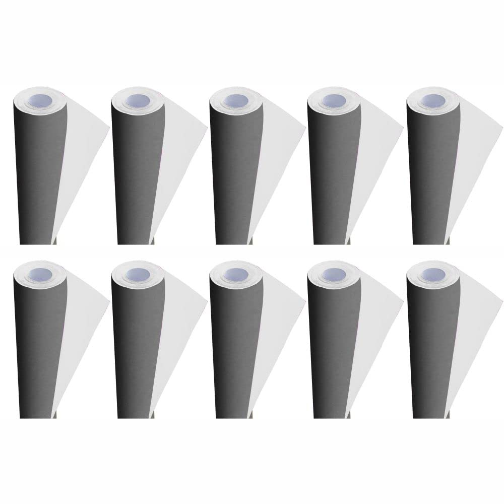 3 Ace Crafts (Pack of 10) Poster Paper Rolls (Grey) (10m x 76cm) Wrapping Paper for Birthday Gift Wrapping - Perfect for Festival Decorations, Floor Covering, Table Runner, School Notice Boards