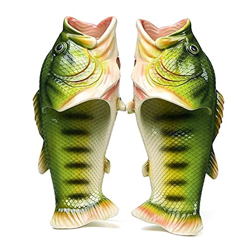 PANYUYI Creative Fish Slippers Man Funny Fish Sandals Men Beach Bass flip Flops Slides - Image 7