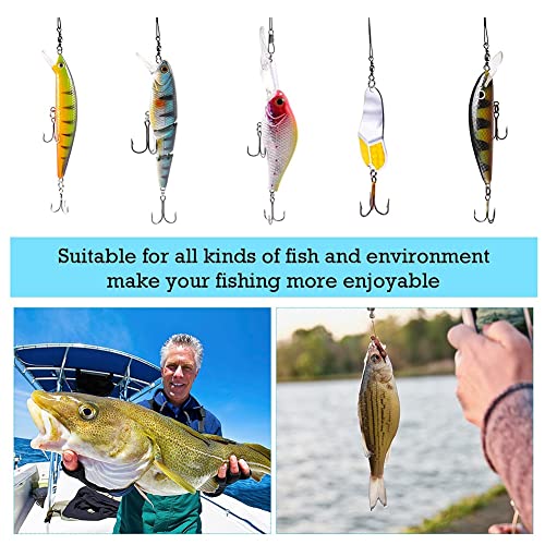 72 piezas de líneas de pesca anti-mordedura con snaps miniatura 6