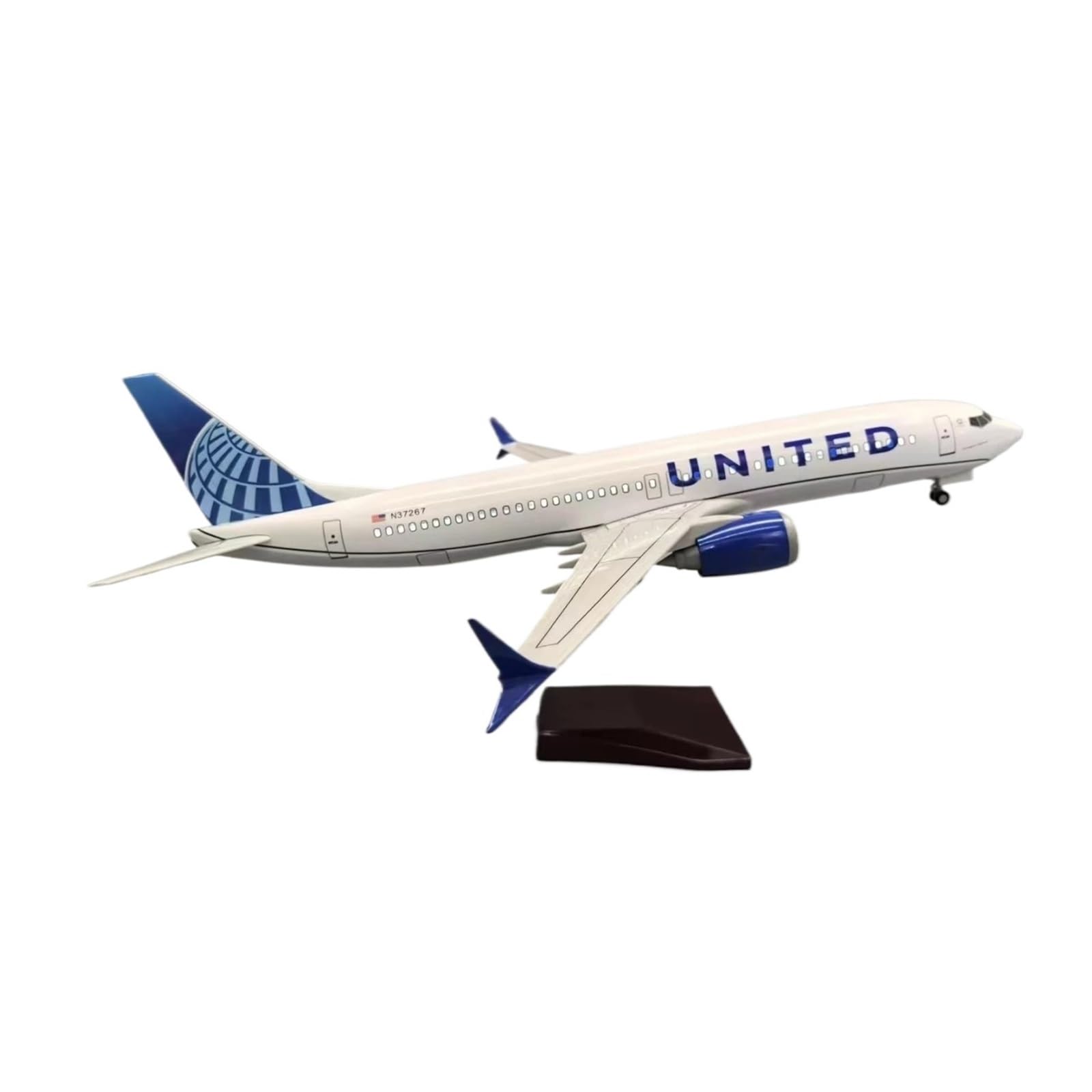 Odlewane zabawki samolotowe Skala 47 cm dla 737Max Malowanie Model samolotu Budynek z przekładnią Model samolotu Światła robocze Model samolotu do zbierania i wyświetlania (ze światłem)