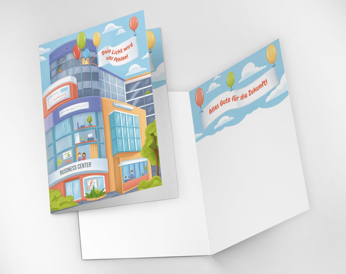 KE Tarjeta De Despedida XXL – Tarjeta Plegable Para Colegas De Trabajo, Adiós, Tarjeta De Despedida Con Sobre, Formato DIN A4, Diseño: Pingüino