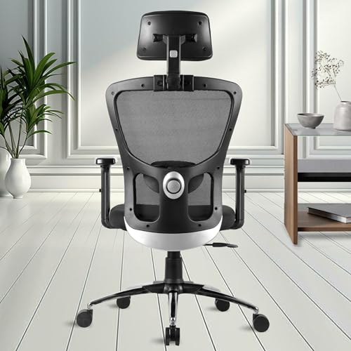 Image of ASTRIDE Aevin Pro Ergonomic Office Chair for Work || 7 Years Warranty || Multi Lock Synchro Mechanism || 2D Soft Arms || 3D Headrest || [Heavy Duty Metal Base, Black]