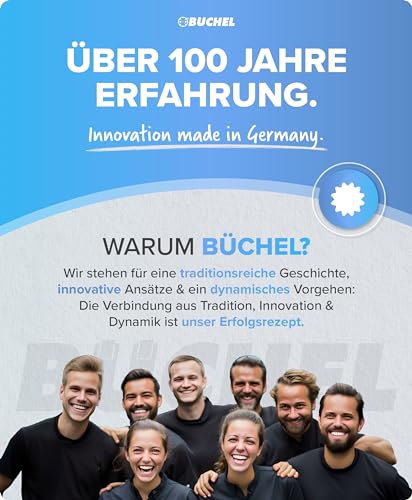 Büchel Fahrradkorb hinten - Fahrradkorb abnehmbar hinten I einfache Befestigung mit innovativem Halteclip I aus hochwertigem Polyrattan I Fahrrad Korb für hinten aus hochwertigem Polyrattan