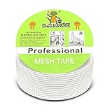 GeckoBro Glasfaser-Gewebe, Reparaturband für Risse in Wänden, Selbstklebend Fiberglas Stoff Maschen Band Gewebe Rolle, Verbinden und Verputzen Fugenband zum Füllen von Rissen und Reparieren Fugen