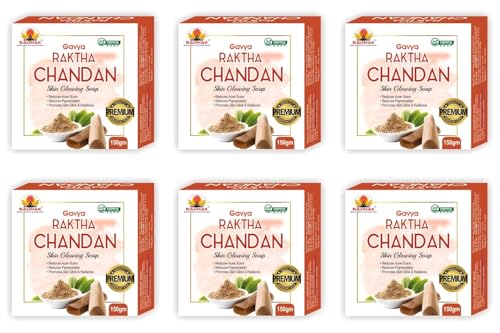 Image of Raktachandan Skin Glowing Soap, 150g Pack of 6