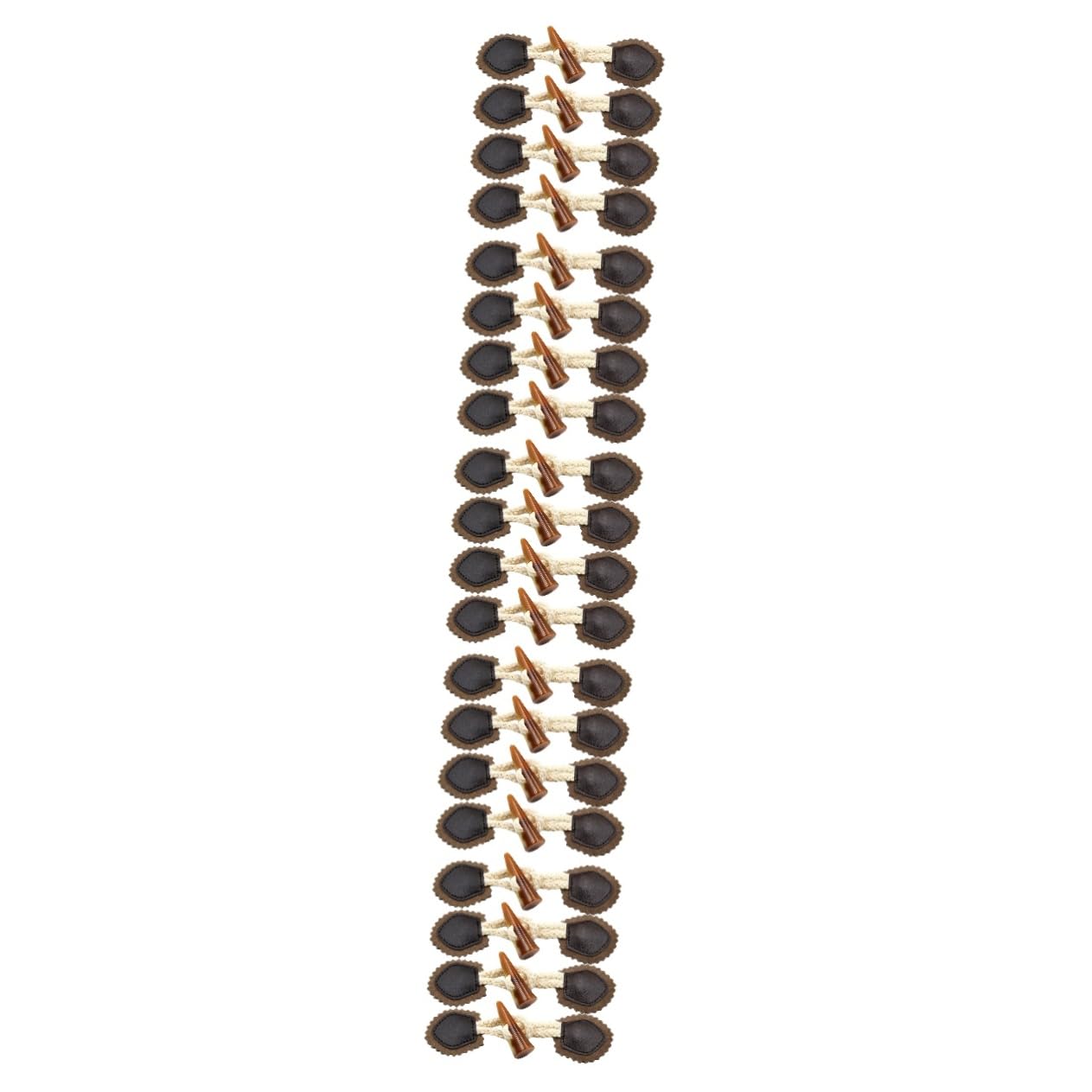 NUOBESTY 5 Set Eleganti Bottoni in Pelle Pu Per Soprabiti Bottoni Vintage Decorativi Per Cappotti Fibbie A Levetta Da Cucire 4 Paia*5